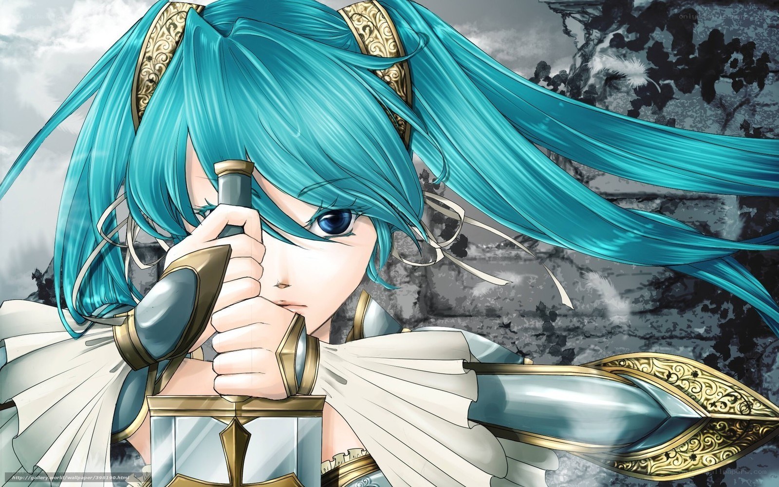 Miku with a sword