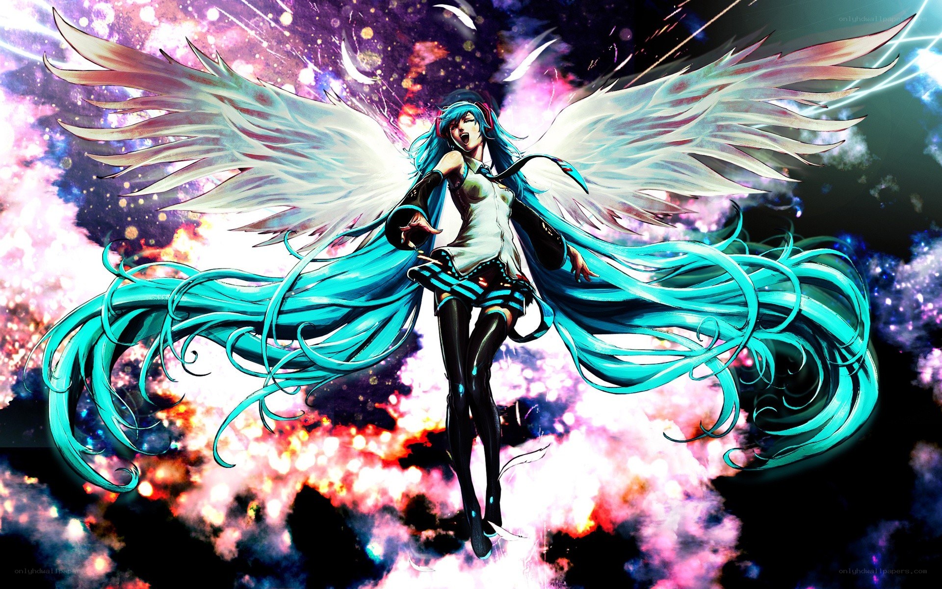 Miku with angel wings