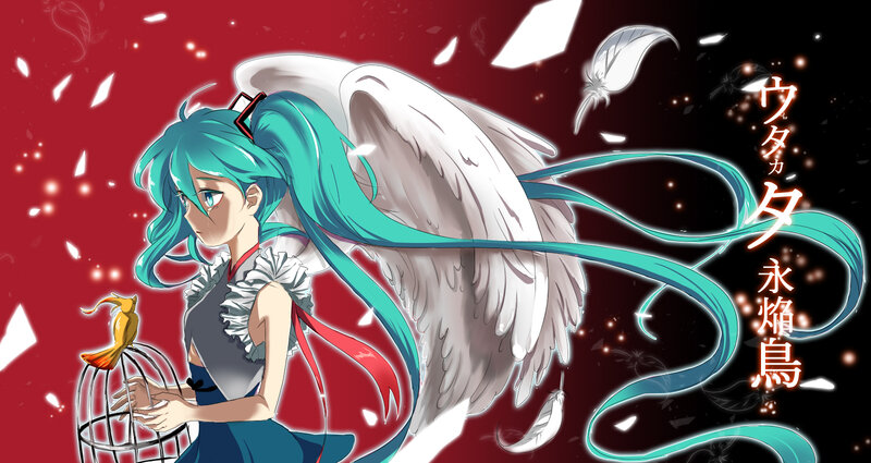 Miku with angel wings