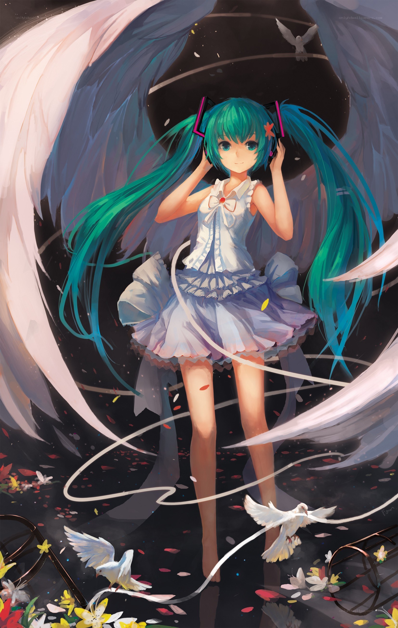 Miku with angel wings