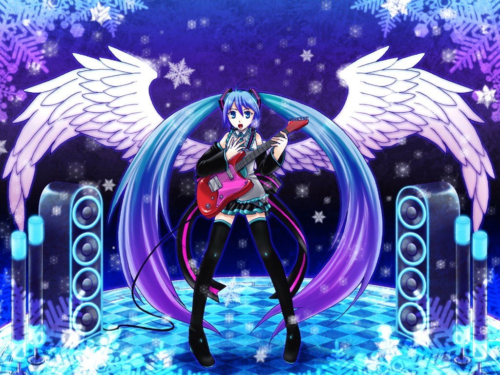 Miku with angel wings