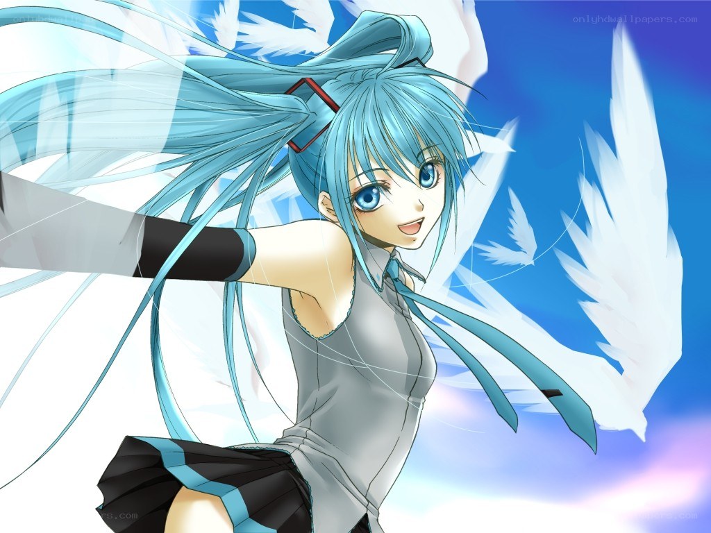 Miku with angel wings