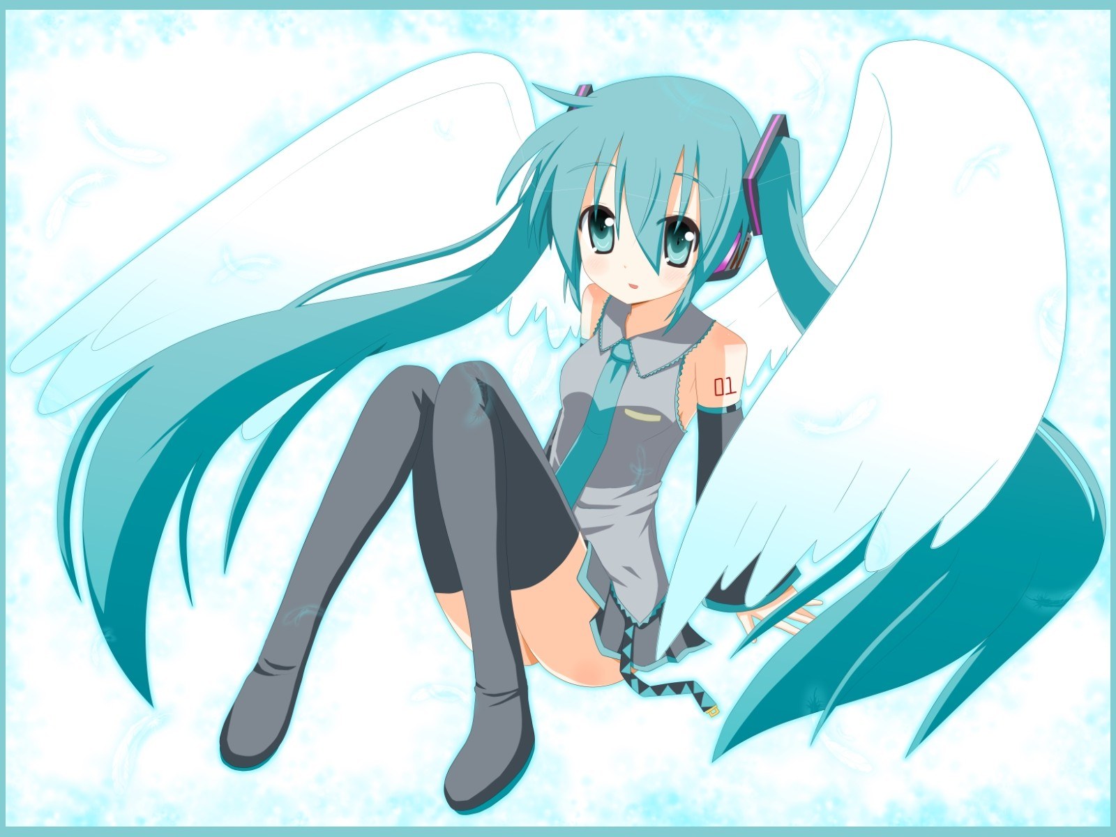Miku with angel wings