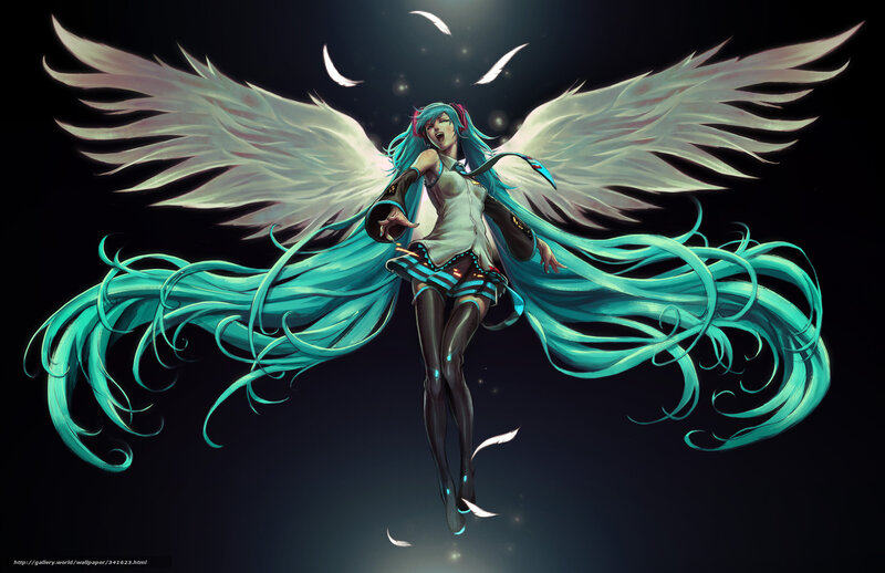 Miku with angel wings