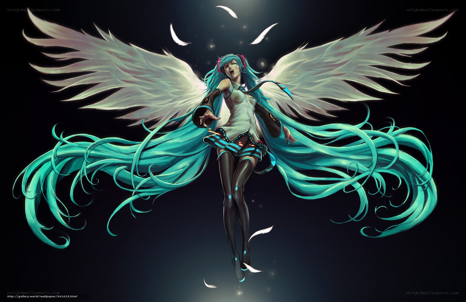 Miku with angel wings