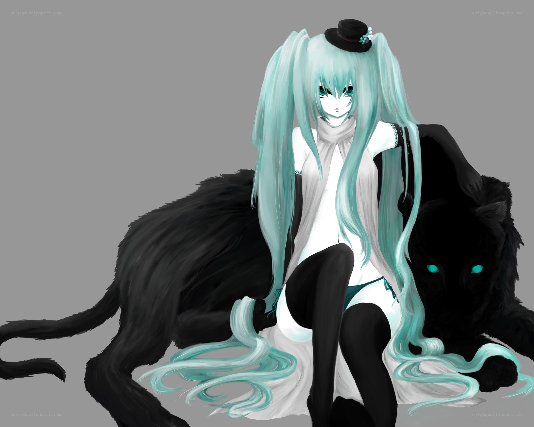 Miku with black panther