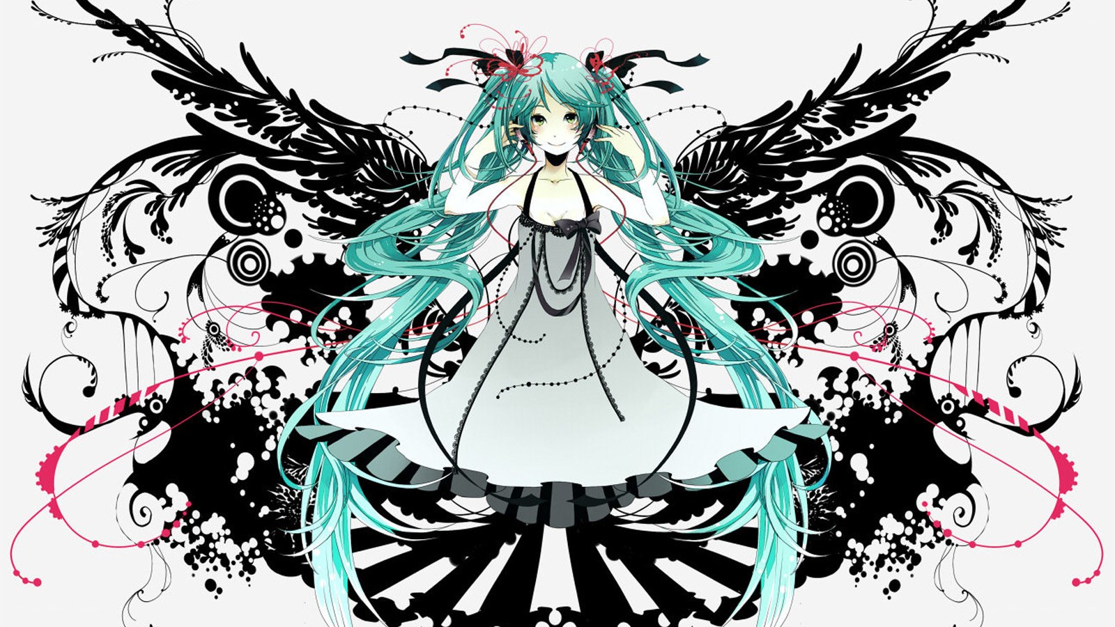 Miku with black wings