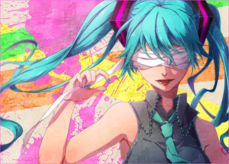 Miku with blindfold