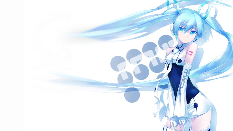 Miku with blue hair
