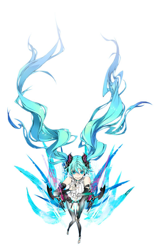 Miku with blue hair