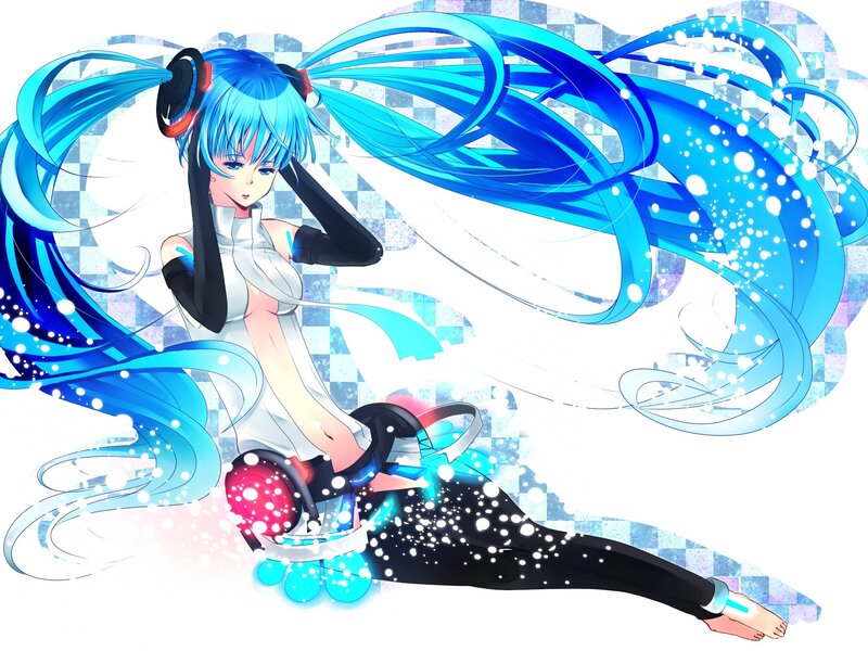 Miku with blue hair