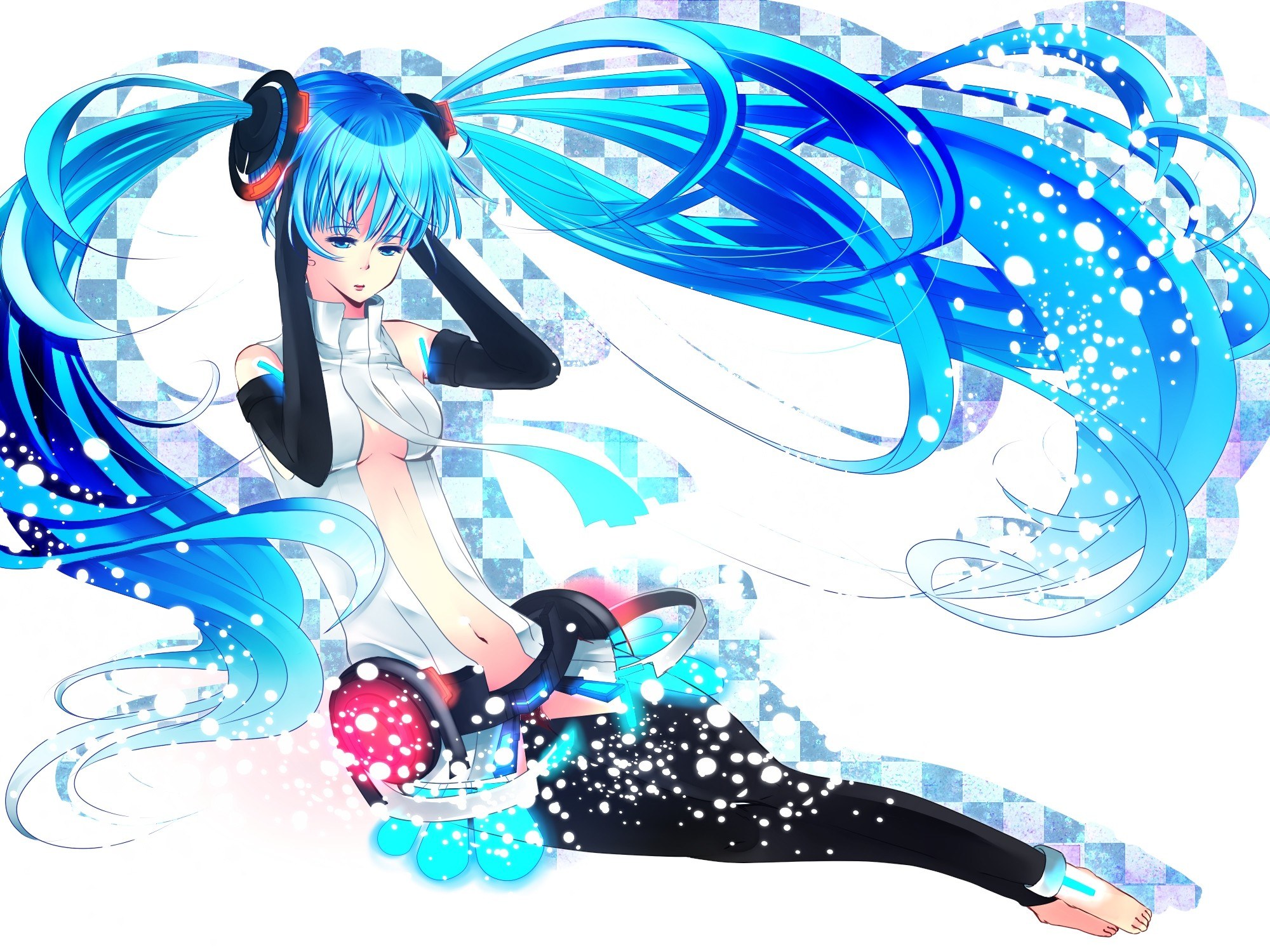 Miku with blue hair
