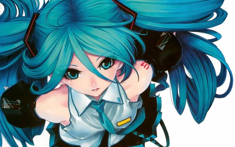 Miku with blue hair