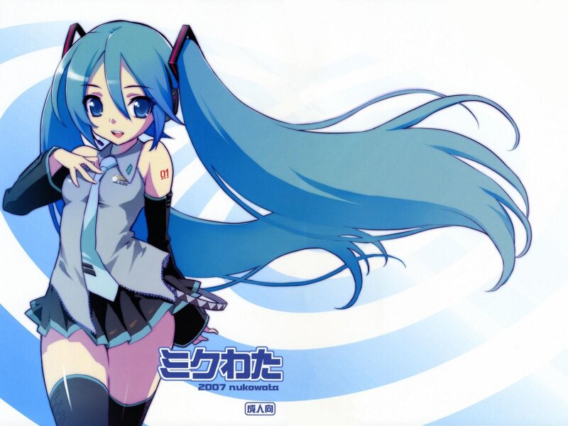 Miku with blue hair