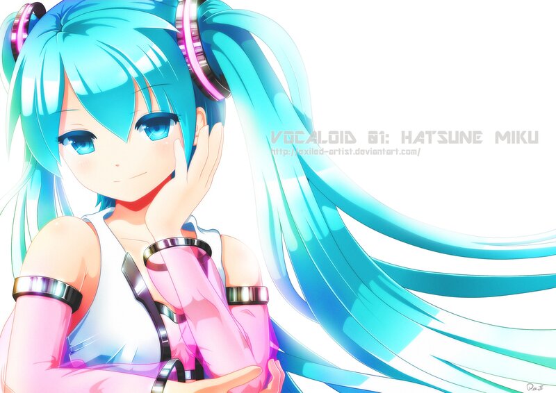 Miku with blue hair