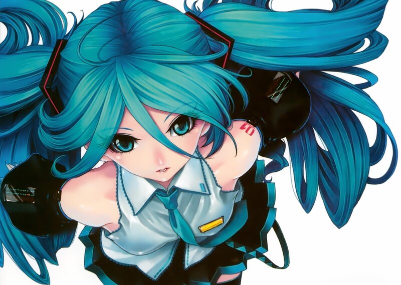 Miku with blue hair