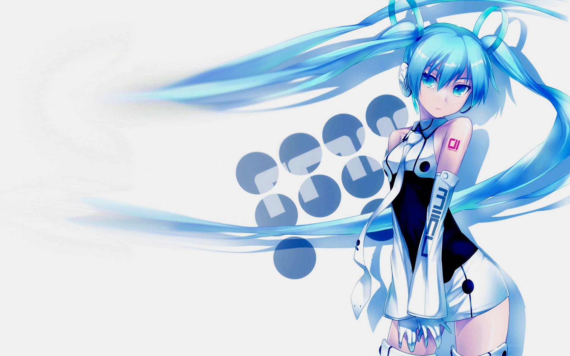 Miku with blue hair