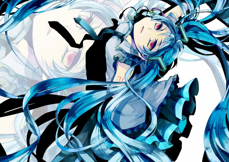 Miku with blue hair