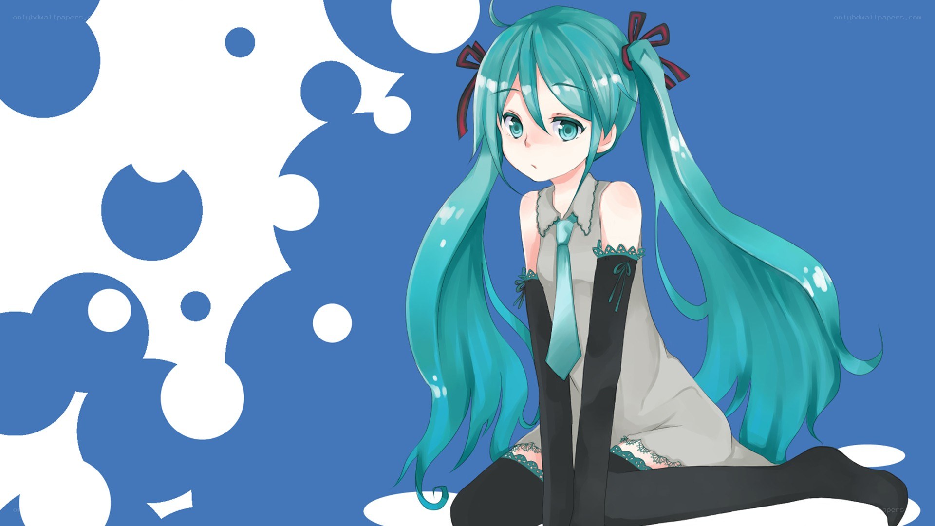Miku with blue hair