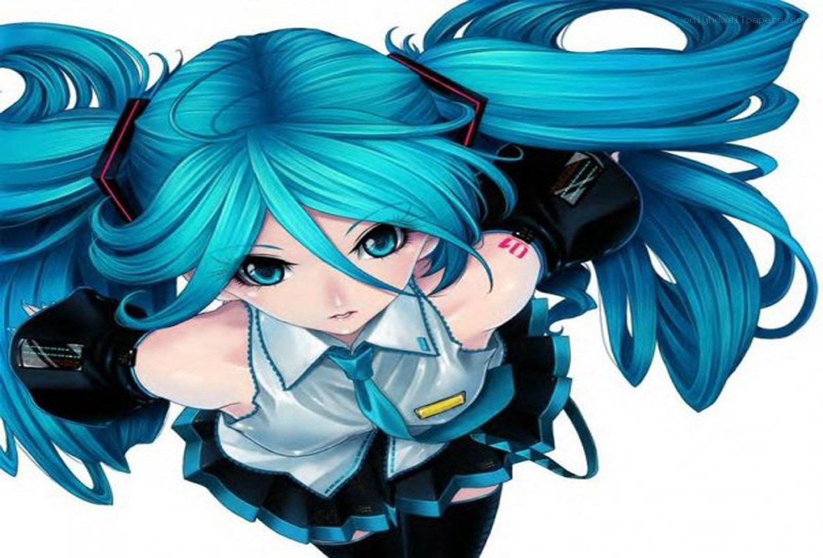 Miku with blue hair