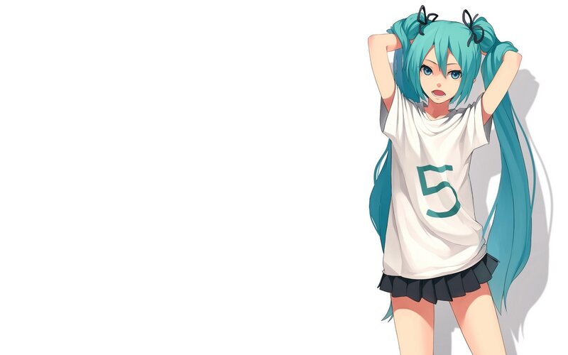 Miku with blue hair