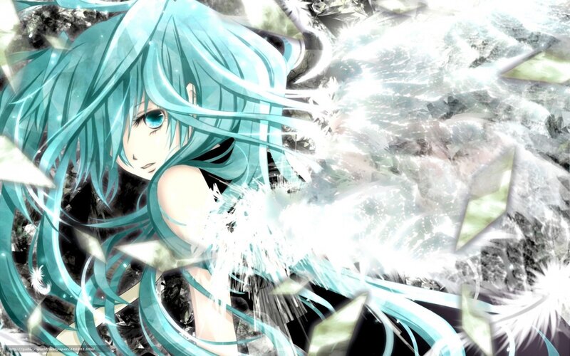 Miku with blue hair