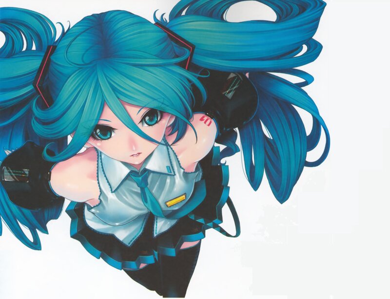 Miku with blue hair