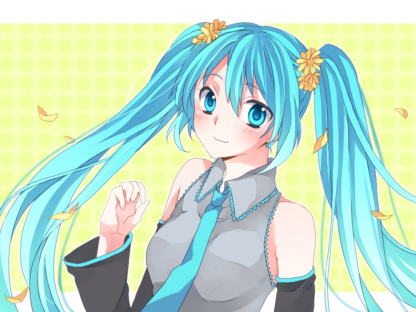Miku with blue hair