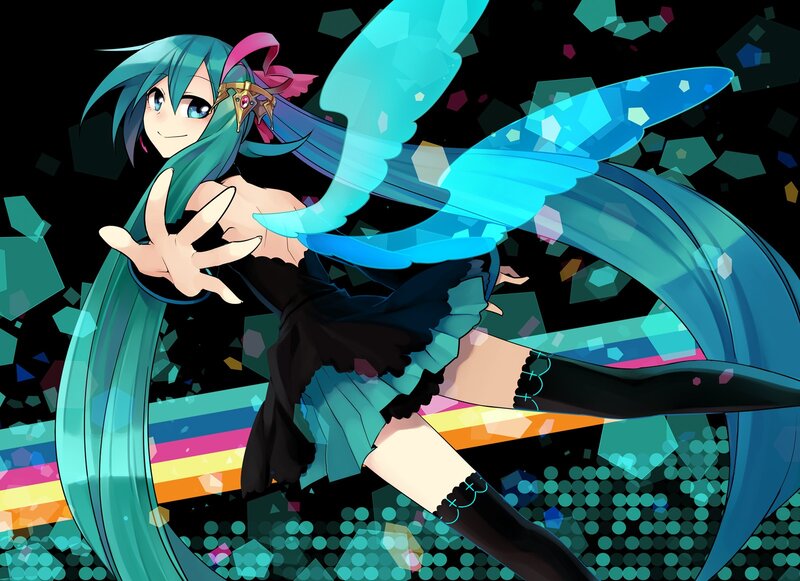 Miku with blue wings