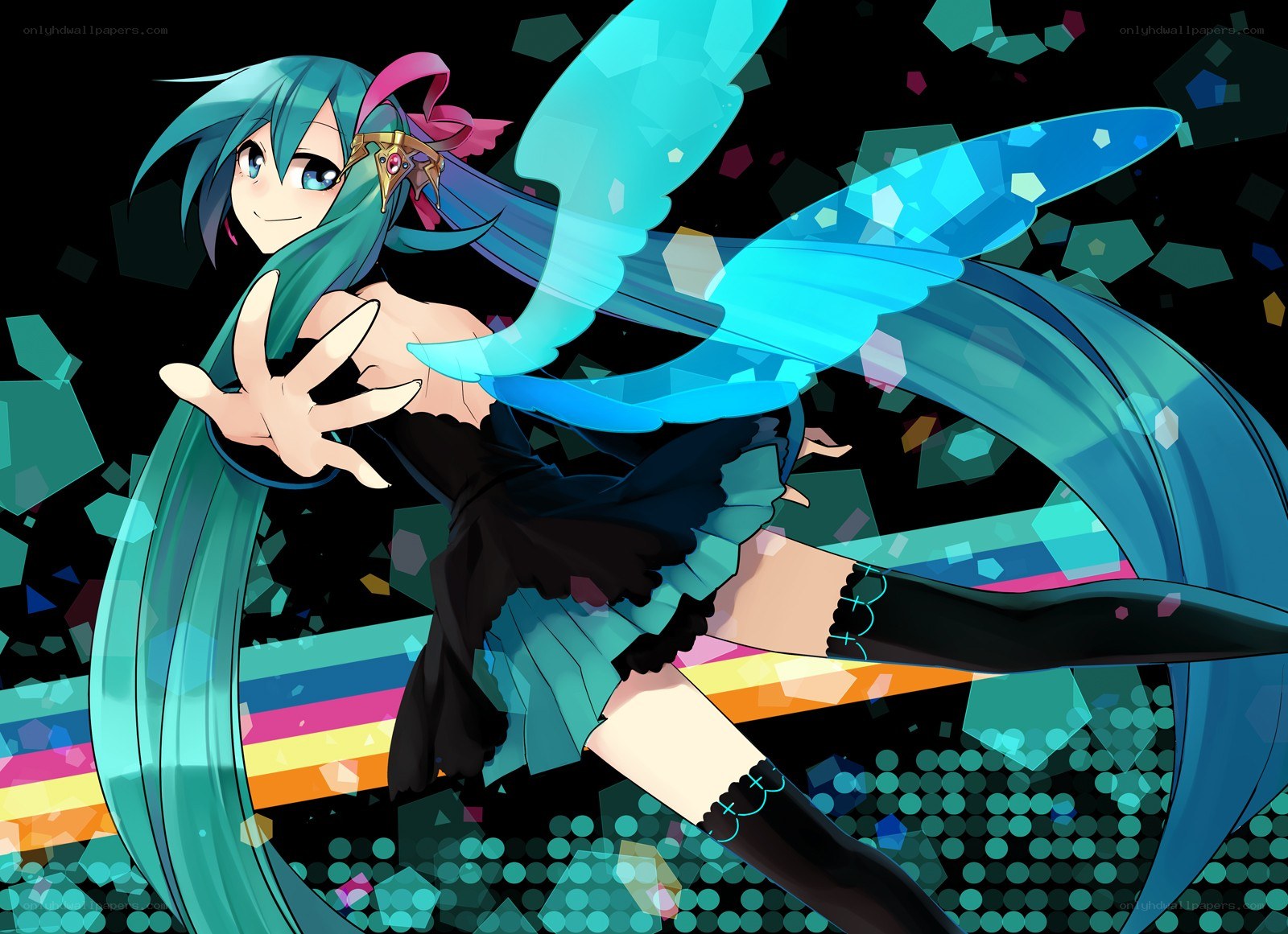 Miku with blue wings