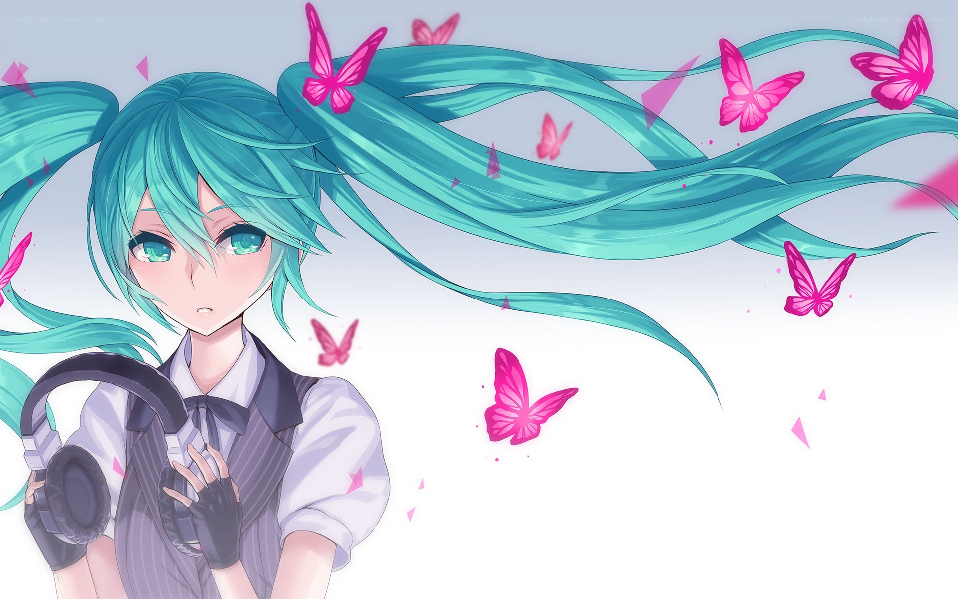 Miku with butterflies