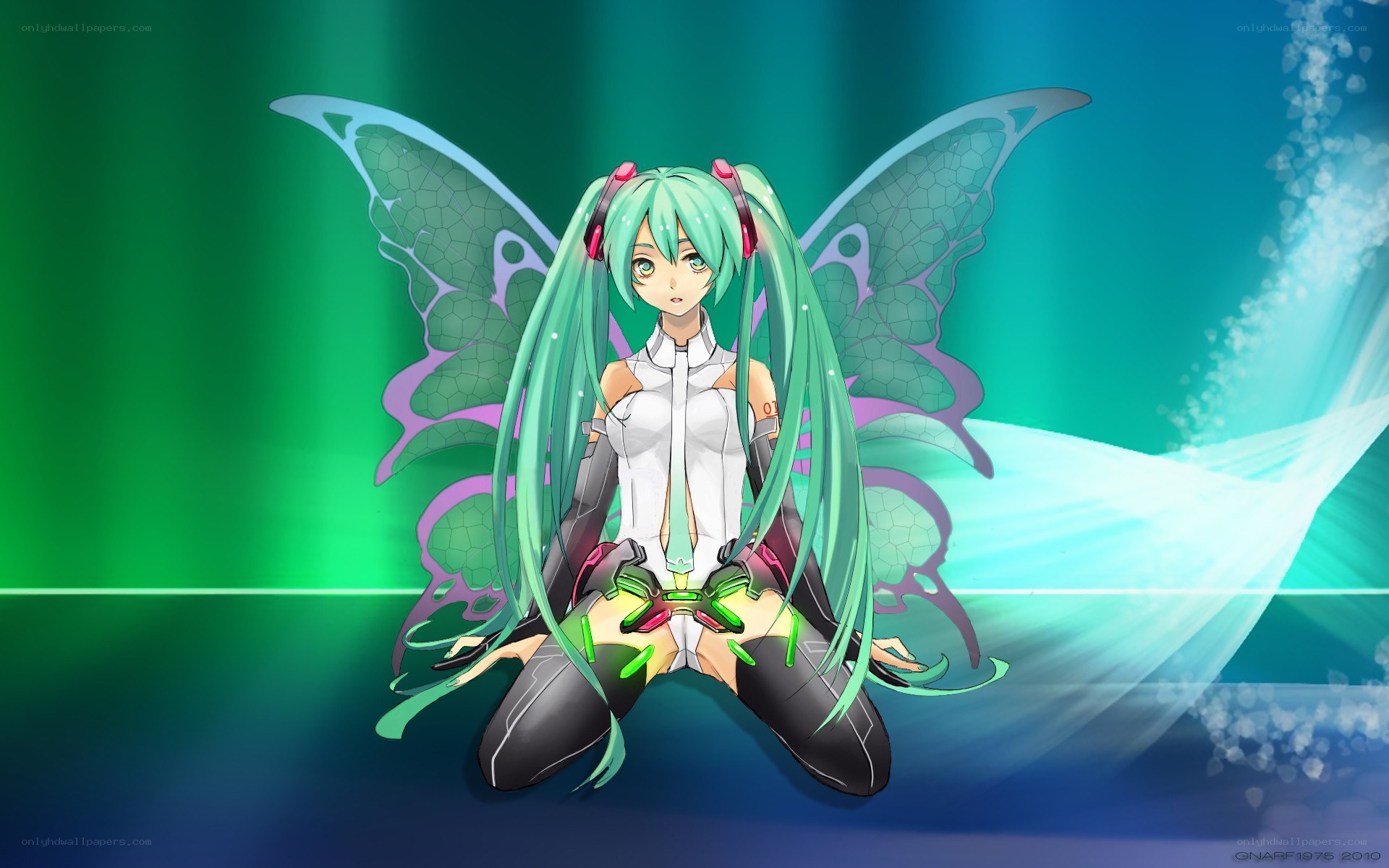 Miku with butterfly wings