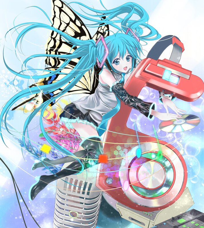 Miku with butterfly wings
