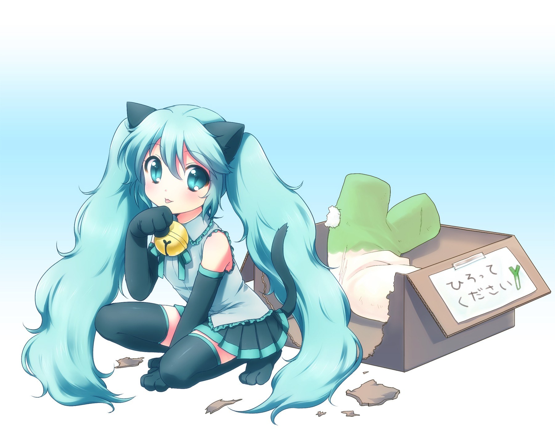 Miku with cat ears and bell