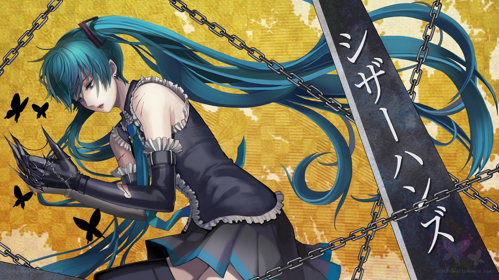 Miku with chains and sword