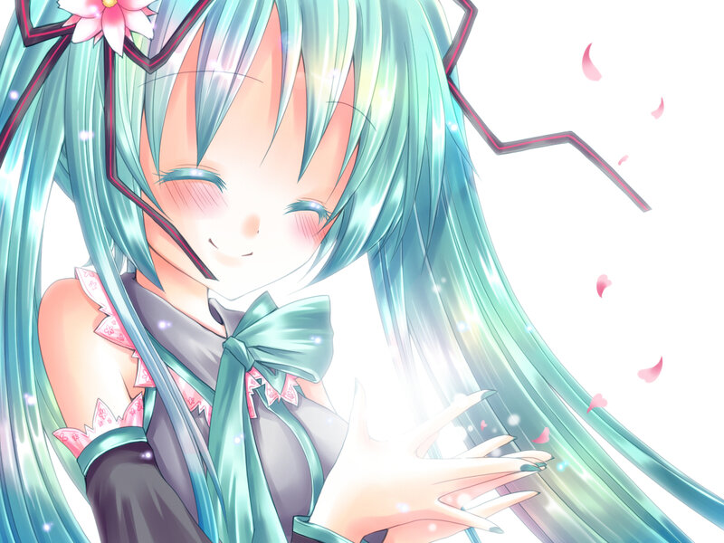 Miku with cherry blossoms
