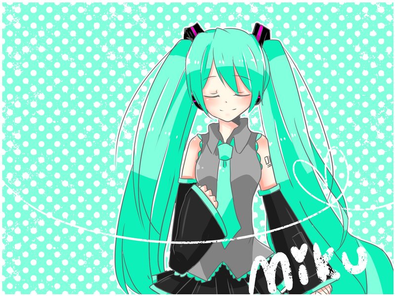 Miku with closed eyes