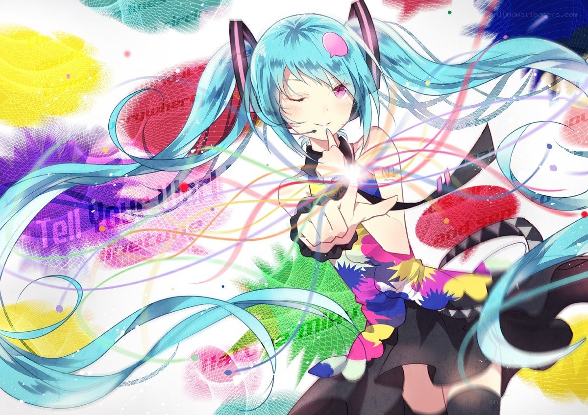 Miku with colorful energy