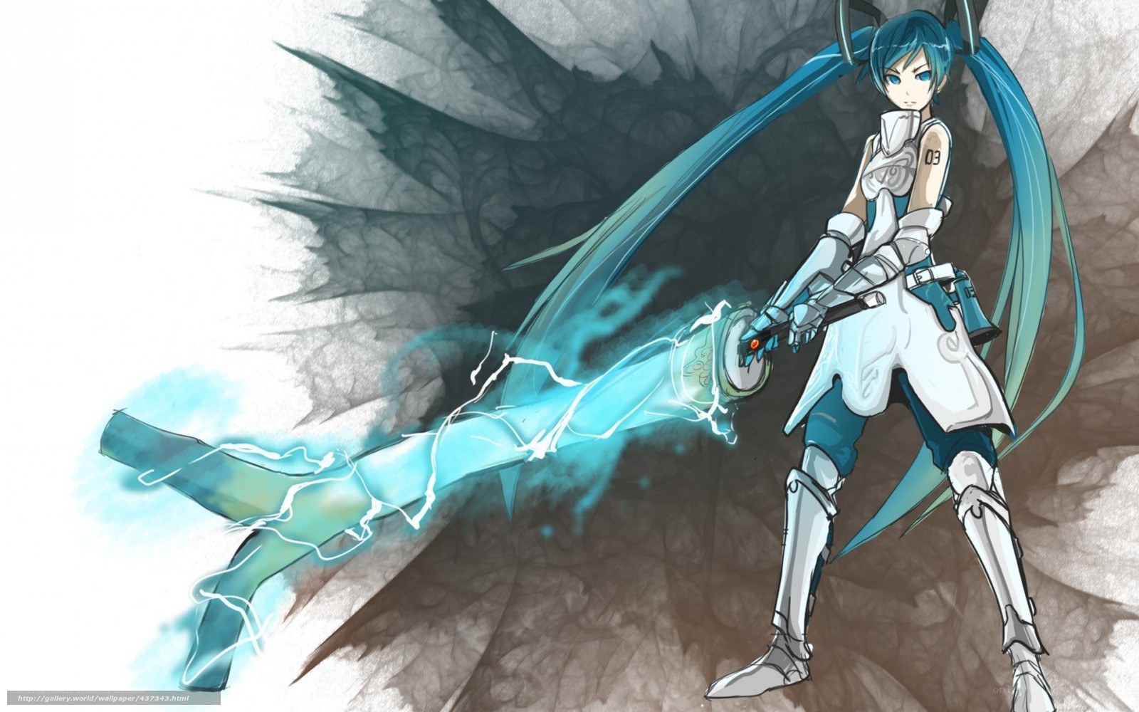 Miku with energy sword