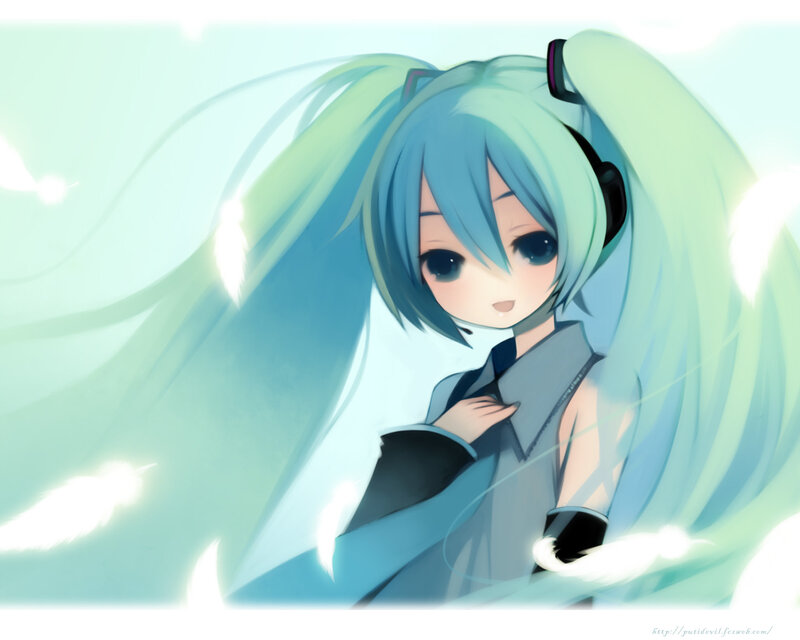 Miku with feather lights