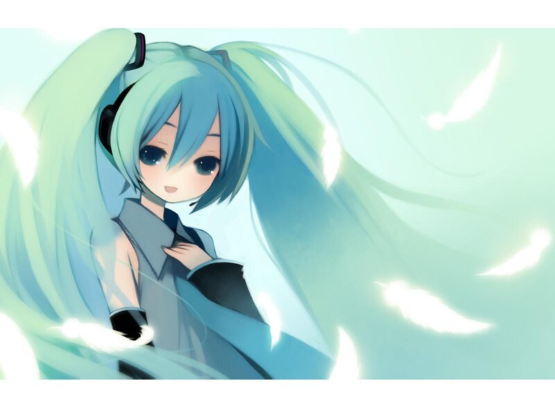 Miku with feathers