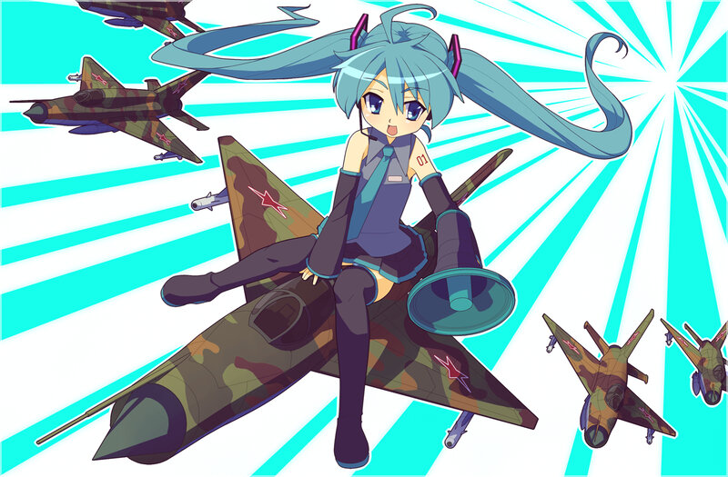 Miku with fighter jets