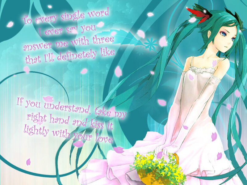 Miku with flowers