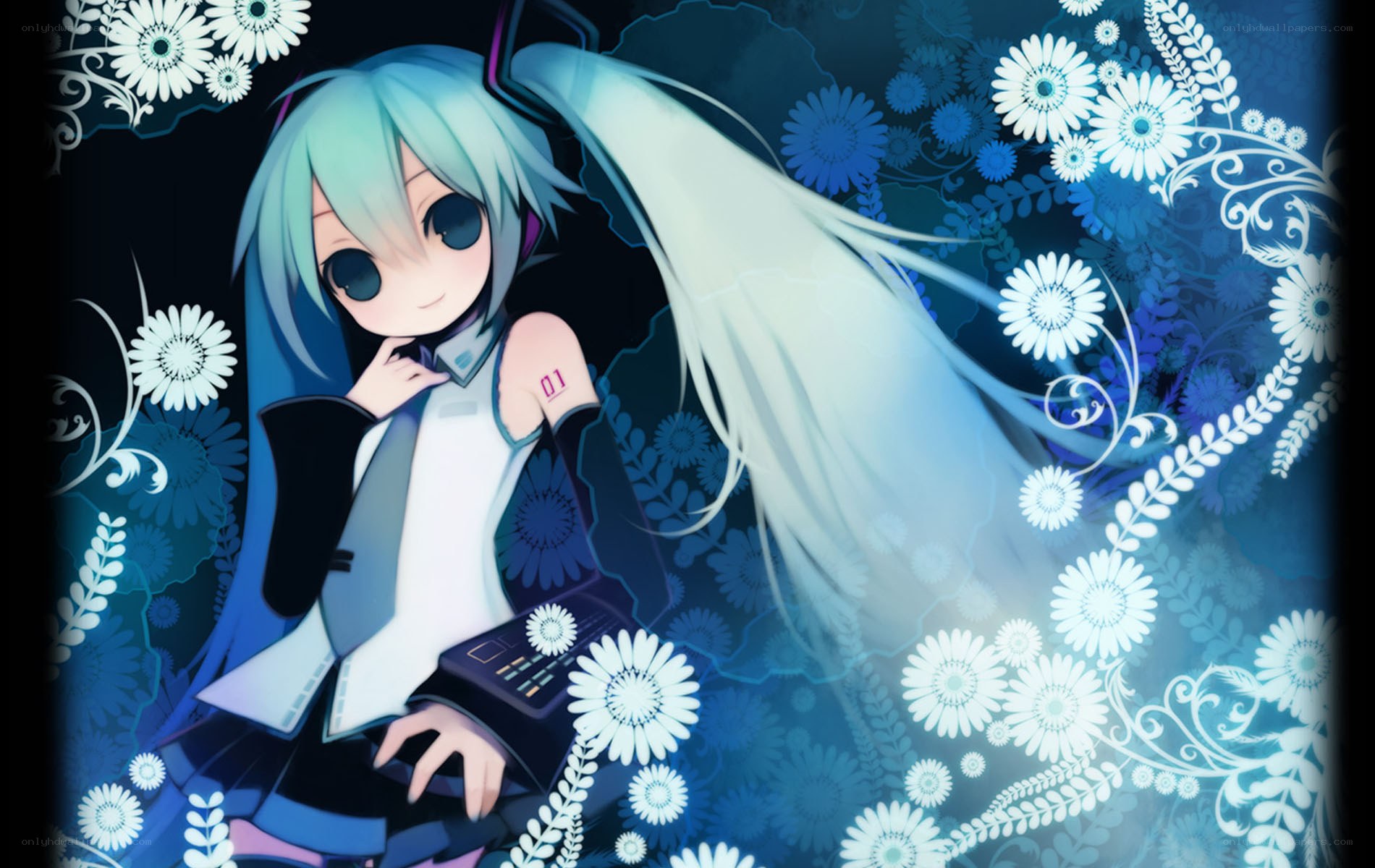 Miku with flowers