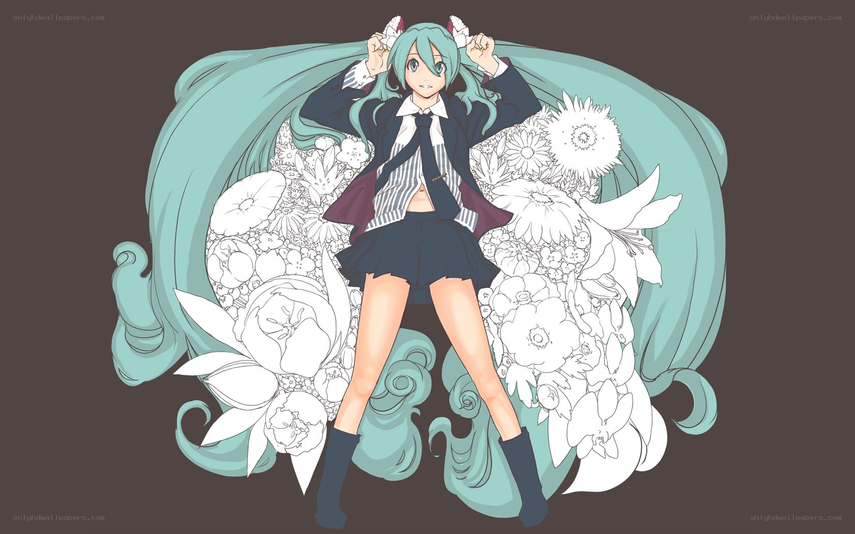 Miku with flowers
