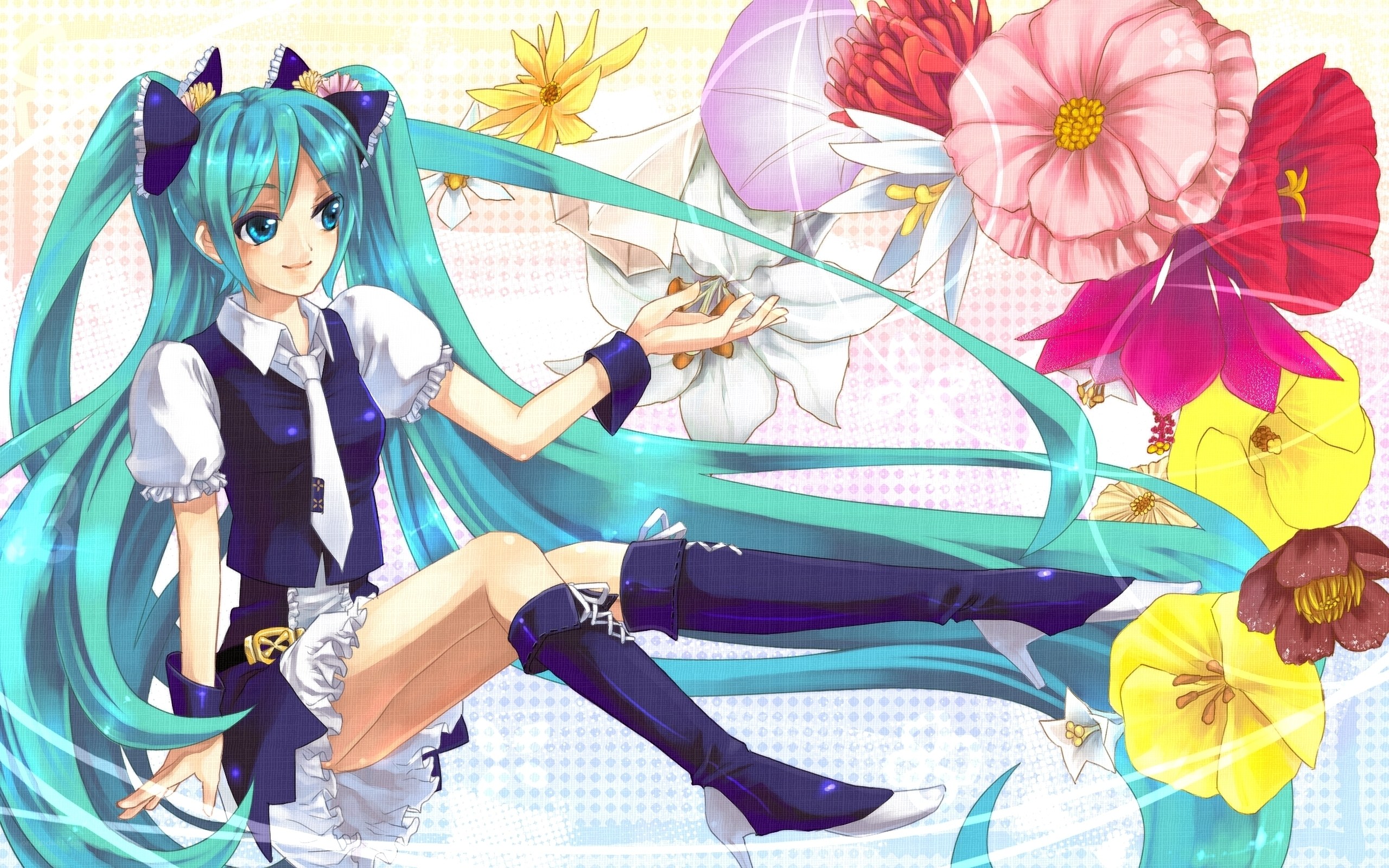 Miku with flowers