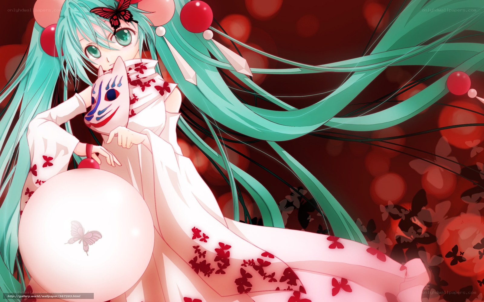 Miku with fox mask