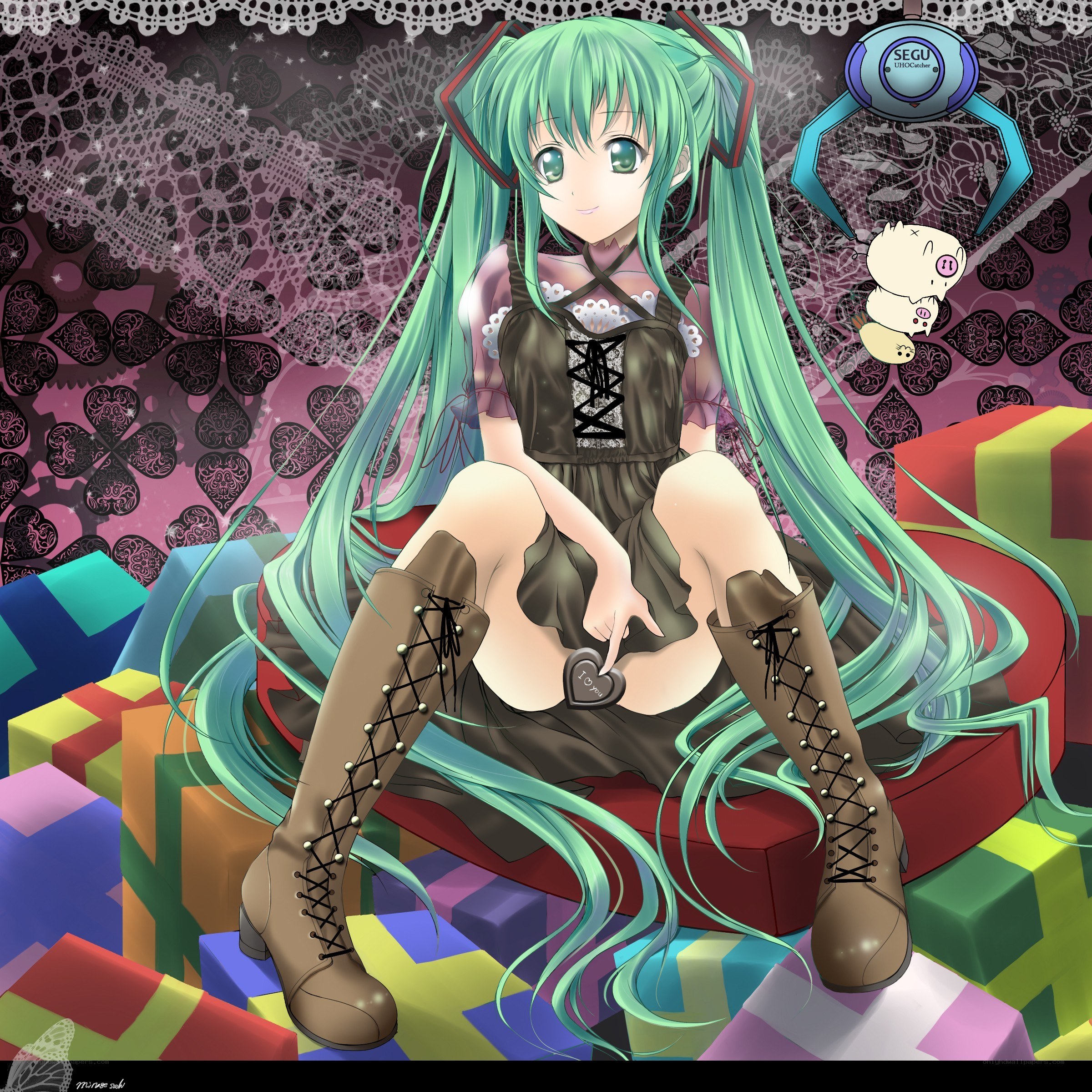 Miku with gift boxes