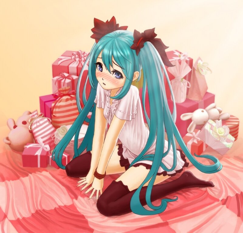 Miku with gifts