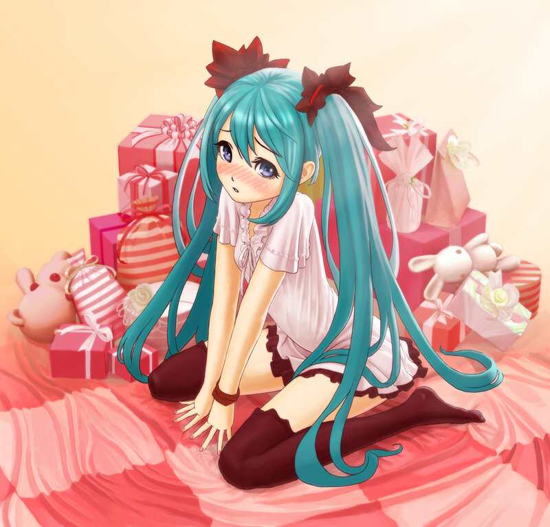 Miku with gifts